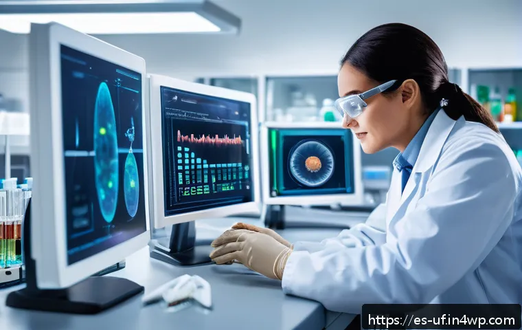 제약 기반 창의성의 디지털 전환 - A high-tech pharmaceutical laboratory scene featuring diverse scientists using artificial intelligen...